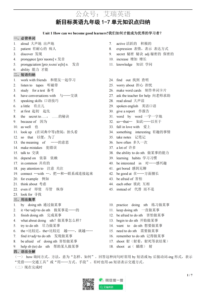 新人教版9年级英语1-7单元知识点总结.doc_00